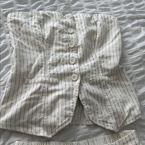 Striped Button-Up Vest